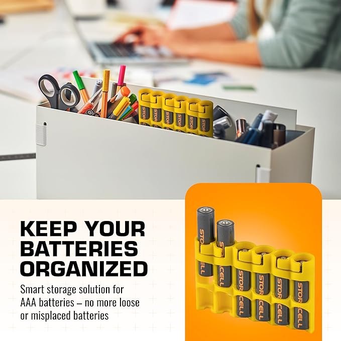 AAA Battery Storage Caddy by Storacell, Holds 6 Batteries - Image 2