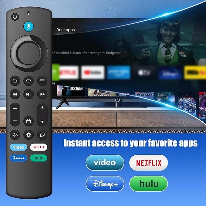 Remote Replacement with Voice Control Compatible with Fire-AMZ-TV Stick - Image 3