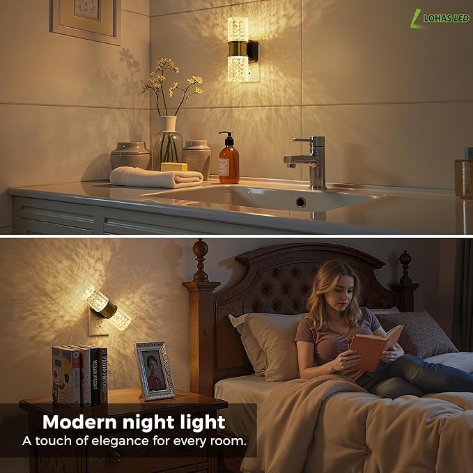 L LOHAS LED Night Light, Dimmable Night Lights Plug into Wall, 0-100LM - Image 7