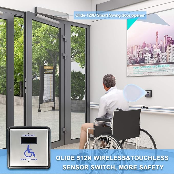 Olideauto Automatic Touch Free Door Opener+2PCS Wireless Touch Free Square - Image 3