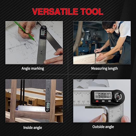 Angle Finder Tool Digital 7 Inch / 200 mm Stainless Steel DPRAF-7-B, Digital - Image 7