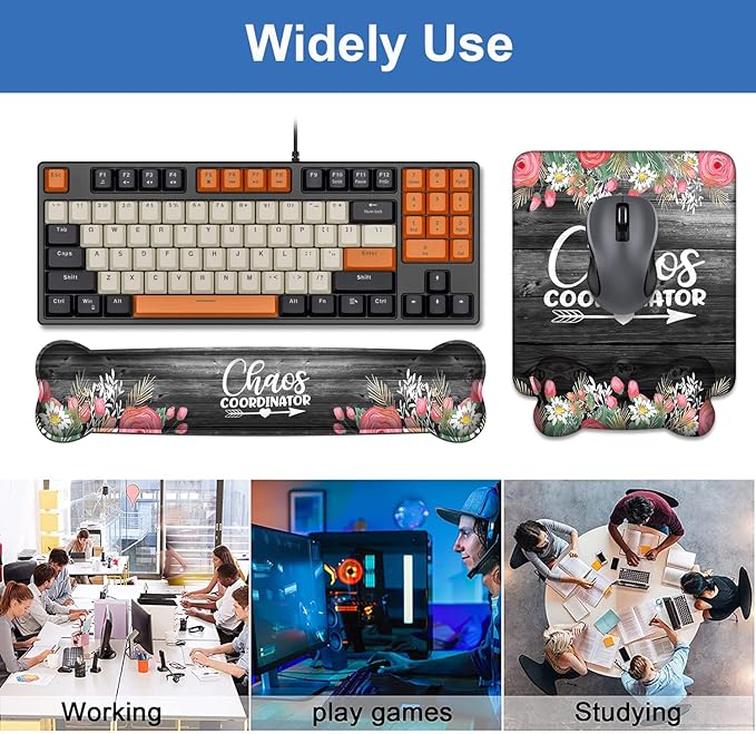Keyboard Wrist Rest & Mouse Pad Wrist Support Set, Chaos Coordinator Quotes - Image 8