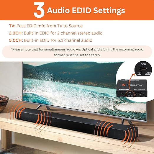 4K 60Hz HDMI Audio Extractor Converter SPDIF + 3.5MM Output Supports HDMI 2.0 - Image 6