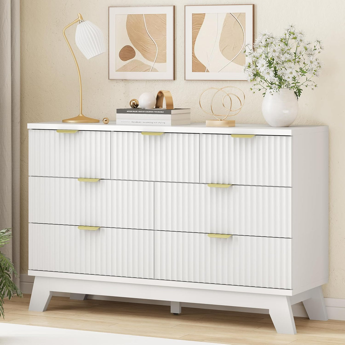 Xixini Fluted Dresser for Bedroom