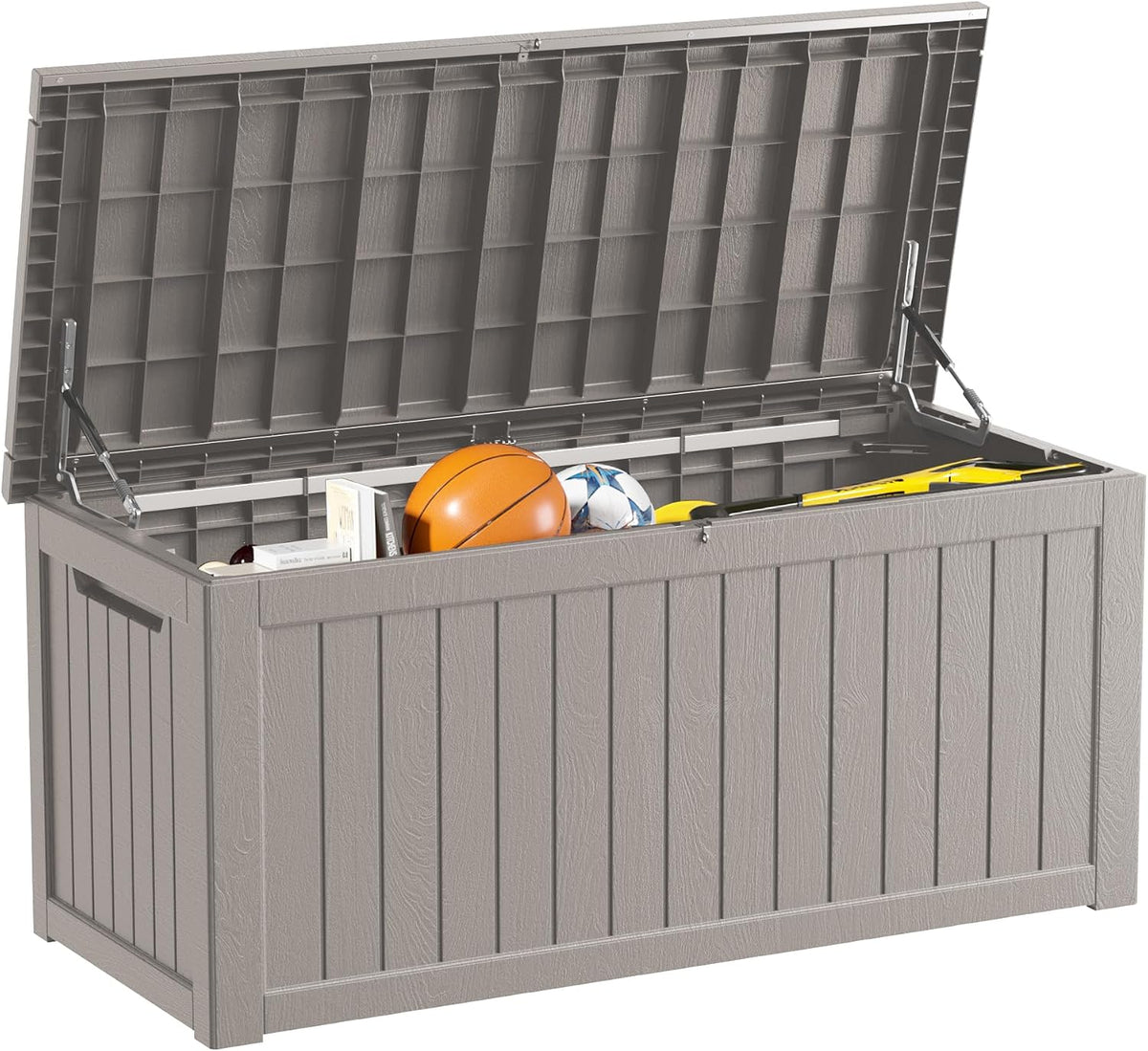 outdoor storage box waterproof, 270 gallon lockable resin, main product view