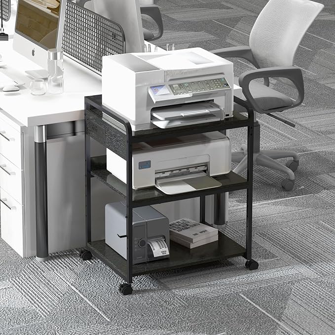 Livofloral Printer Stands with Charging Station, 25.2 x 18.9 Inch Large Printer - Image 8