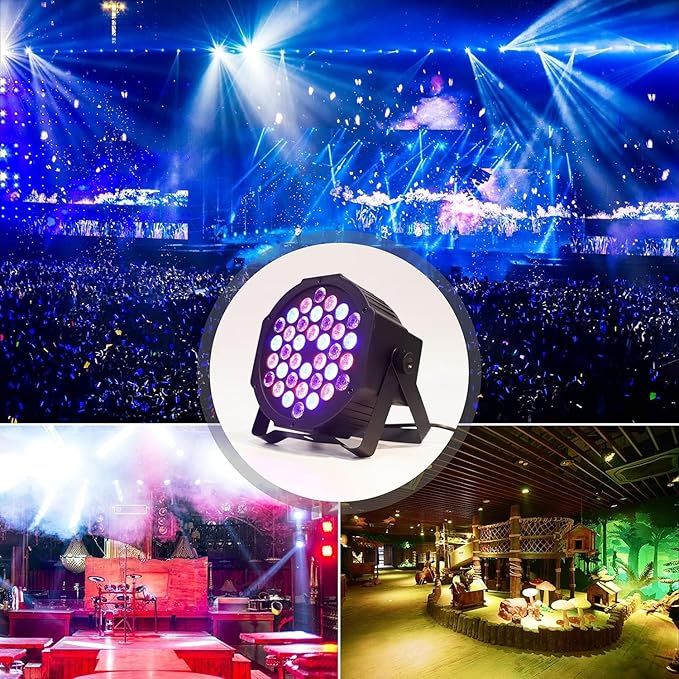LED Par Lights 36 LED Stage Lights 7 Modes RGB DJ Light - Image 5