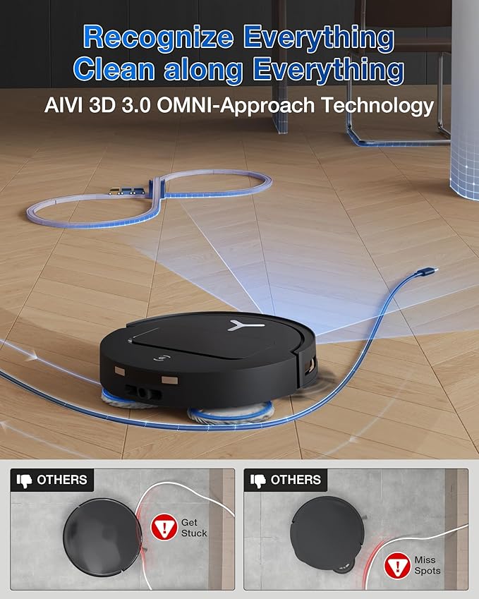 ECOVACS DEEBOT T50 PRO Omni Robot Vacuum and Mop, 3.19” Ultra-Slim, 000Pa - Image 6