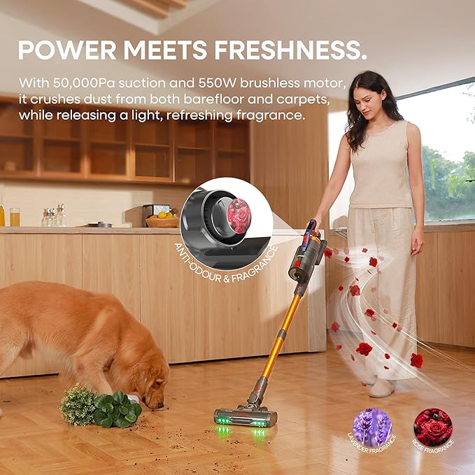 KIPMAX Cordless Vacuum Cleaner, 50KPa 550W Stick Vacuum - Image 5