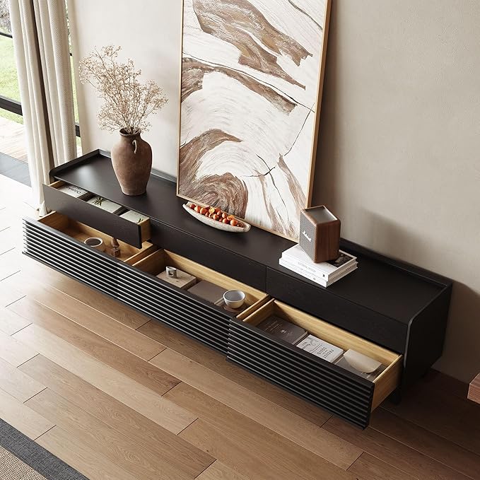 POVISON Fully-Assembled Mid Century Modern TV Stand - Image 3