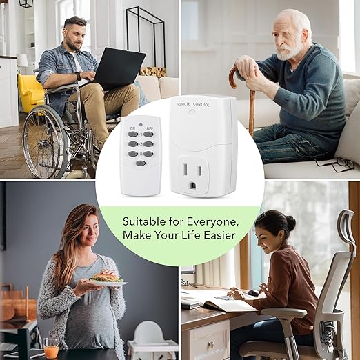 BN-LINK Mini Wireless Remote Control Outlet Switch Power Plug in - Image 4
