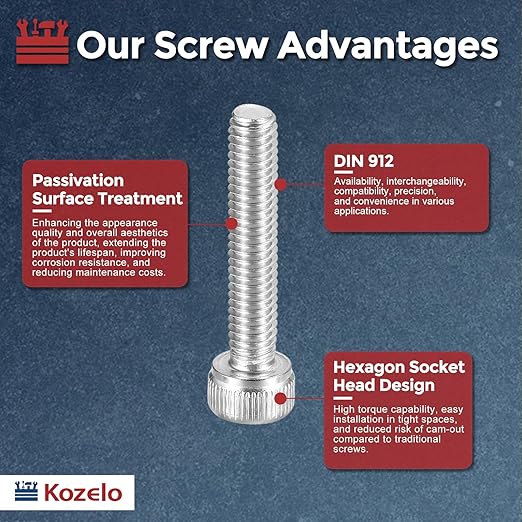 Kozelo 30pcs Socket Head Cap Screws - Image 3