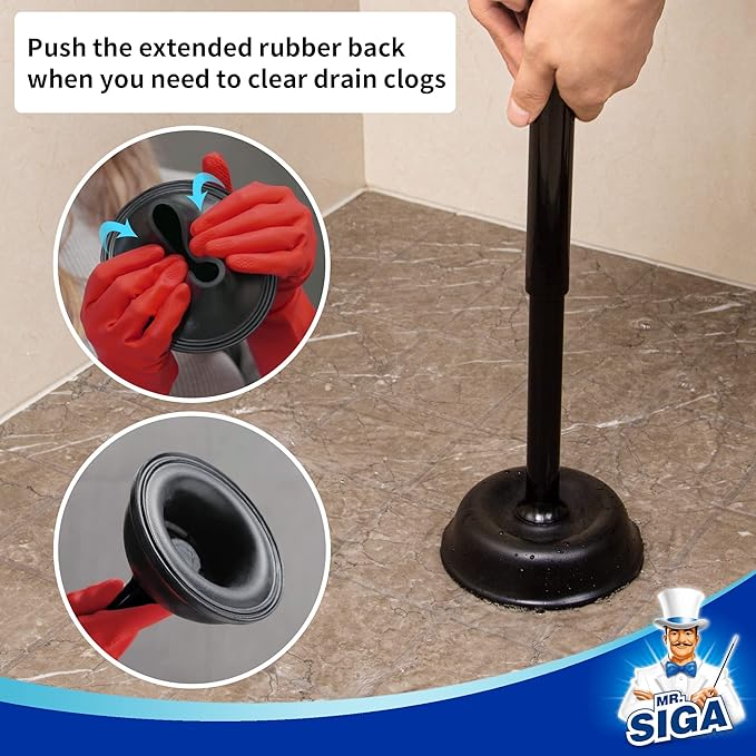 MR.SIGA Toilet Plunger with Holder, Heavy Duty Toilet Plunger and Holder Combo - Image 5