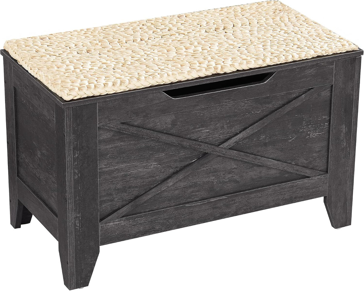 vecelo 30" storage bench, farmhouse entryway shoe ottoman, main product view
