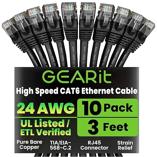 GEARit Cat 6 Ethernet Cable Pack by GEARit