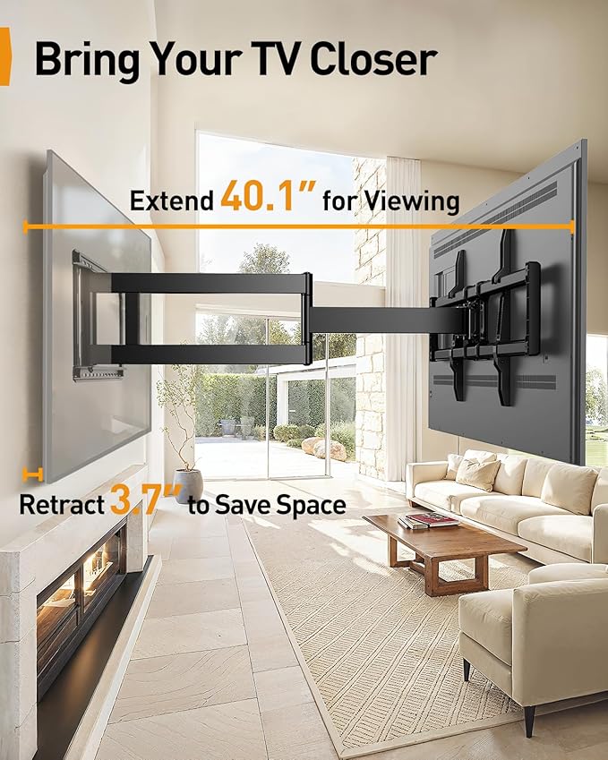 Perlegear Long Arm Full Motion TV Wall Mount - Image 3