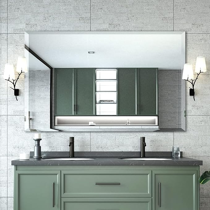 Mirrorons Beveled Mirror, Bathroom Mirrors by Mirrorons