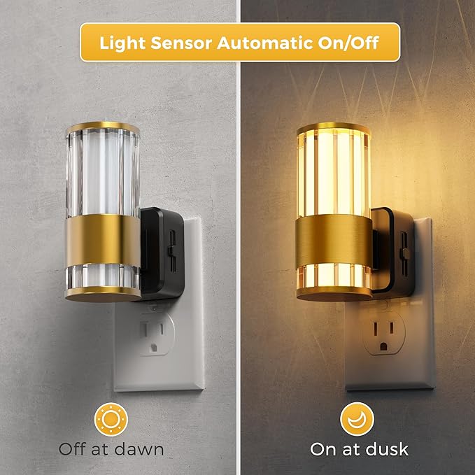 L LOHAS LED Night Light, Automatic Night Lights Plug into Wall, 2 Pack 0-100LM - Image 4