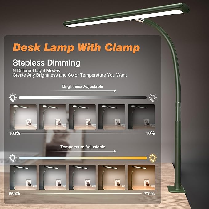 Airlonv LED Desk Lamp for Office Home, Eye-Caring Desk Light - Image 2
