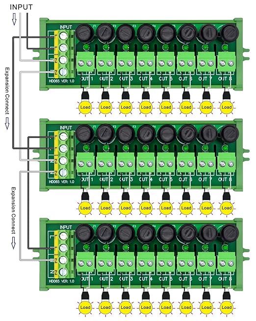 Screw Mount AC 24-250V 8 Channel Pluggable Side Wiring Terminal Block Power - Image 6