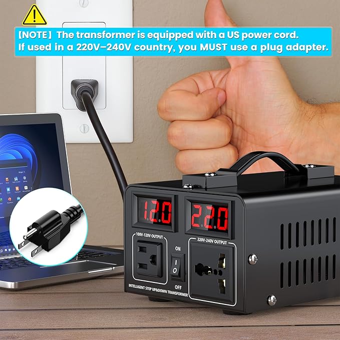 500W Voltage Converter Transformer Step Up/Down Converter 110/120 Volt - Image 3