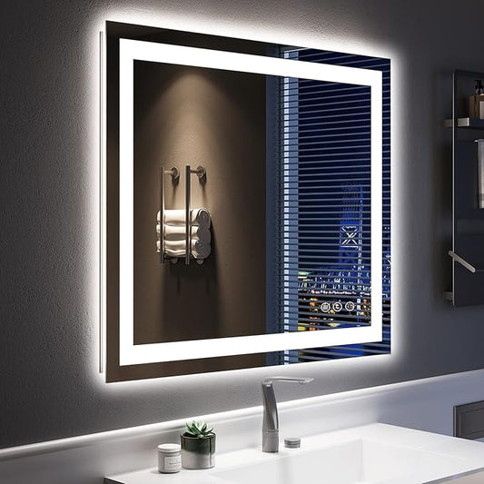 YEELAIT 36x30 Inch LED Bathroom Mirror by YEELAIT