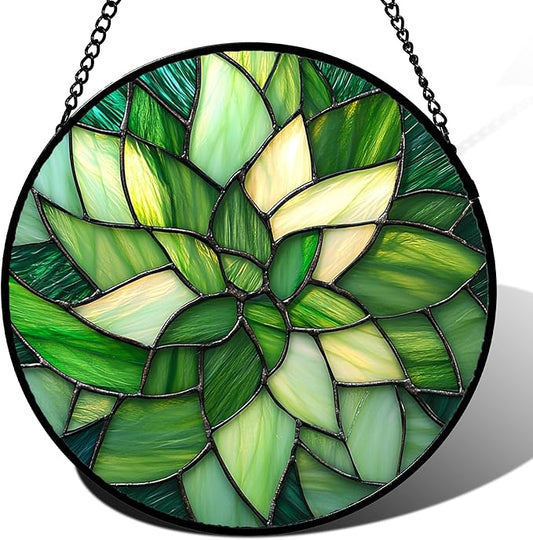 CRISGIF Stained Glass Window Hanging by Follow