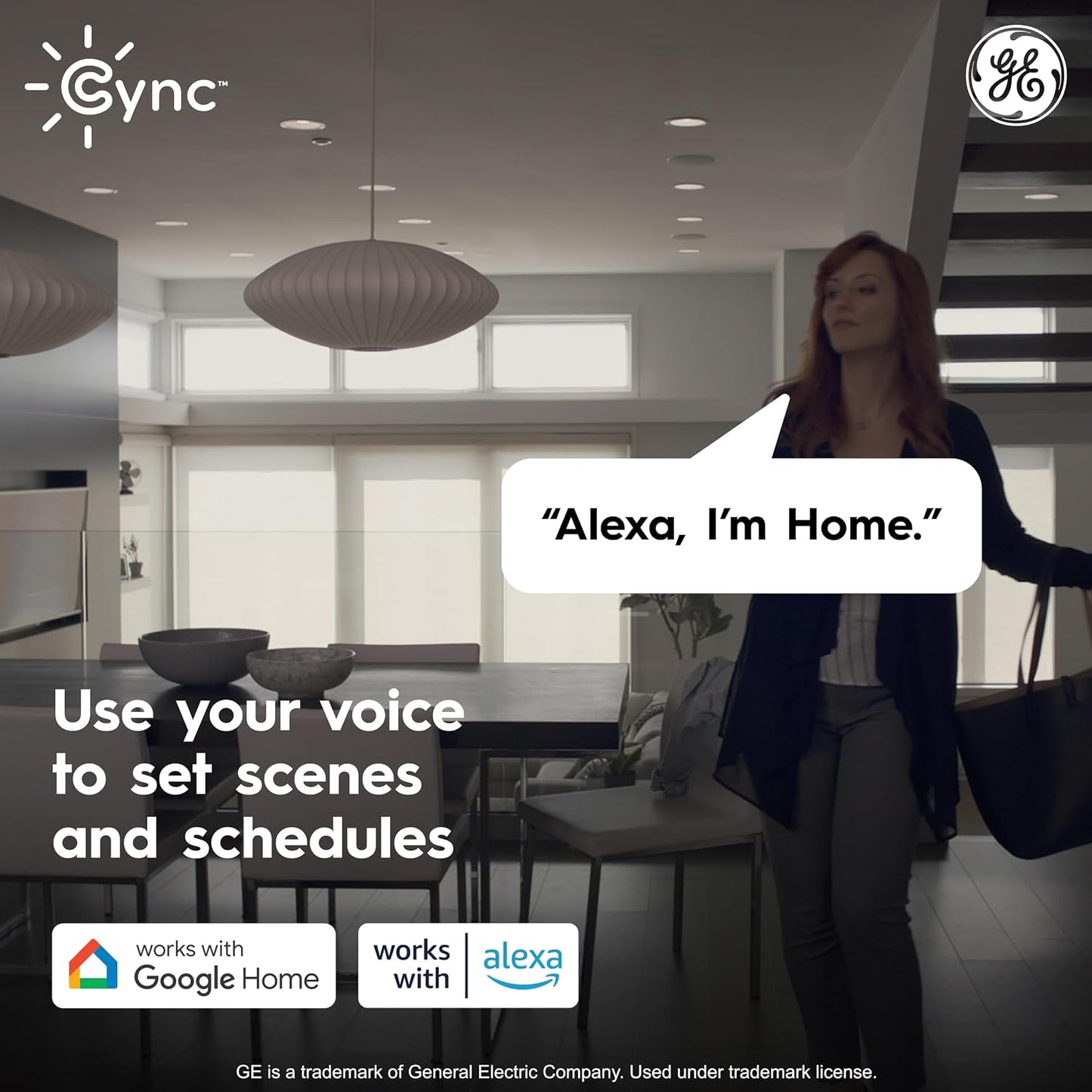 GE Cync Reveal HD+ Smart Undercabinet Light Fixture, Color Changing Undercab Light, Smart Wi-Fi Kitchen Light, Works with Alexa and Google Home, 18-in Bar, 93131251