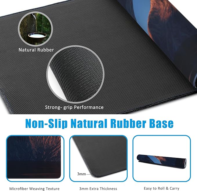 EOBKLAX Fantasy Landscape Large Gaming Mouse Pad, Waterproof Desk Mat - Image 5