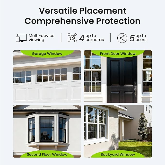 HOMIQ LIFE Window Security Camera 2K, Indoor WiFi Cameras 2.4GHz/5GHz, 2 Pack - Image 8