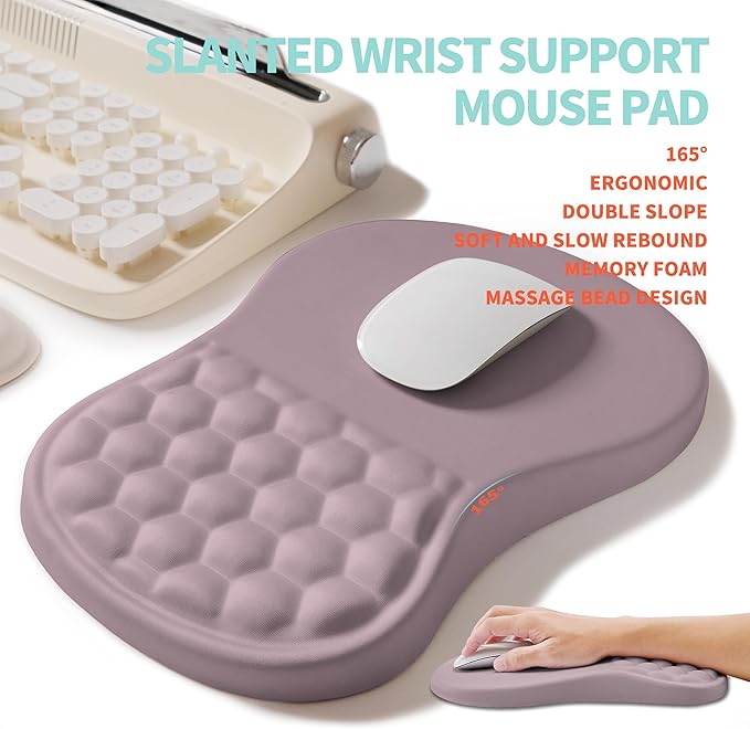 KUOSGM 2-in-1 Ergonomic Set, Wave Rise Keyboard Wrist Rest and Massage Bulge - Image 3