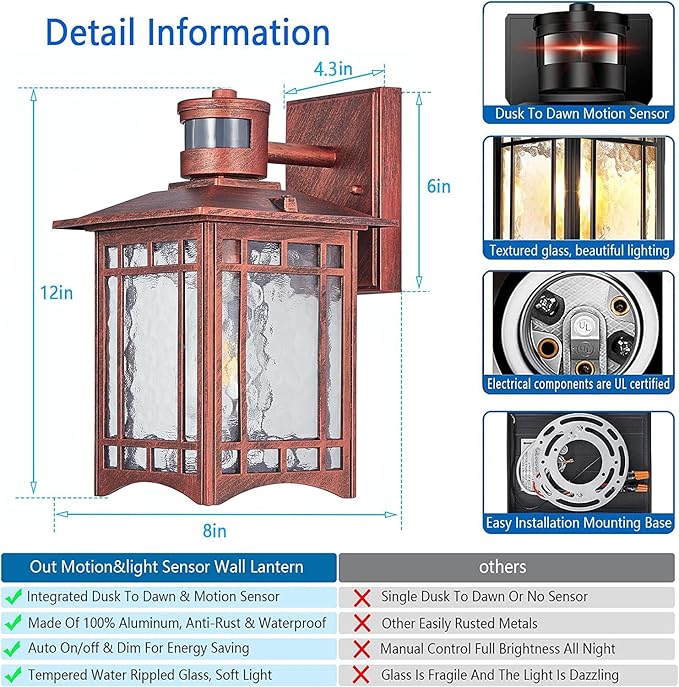 Dusk to Dawn Motion Sensor Outdoor Lights - Image 4