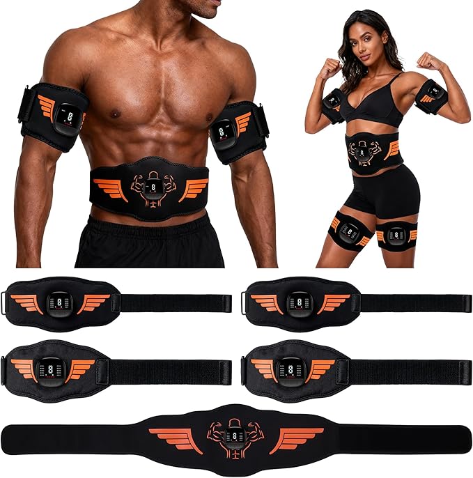 Electronic Muscle Stimulator 5-Piece Set, EMS Ab Machine by Unknown