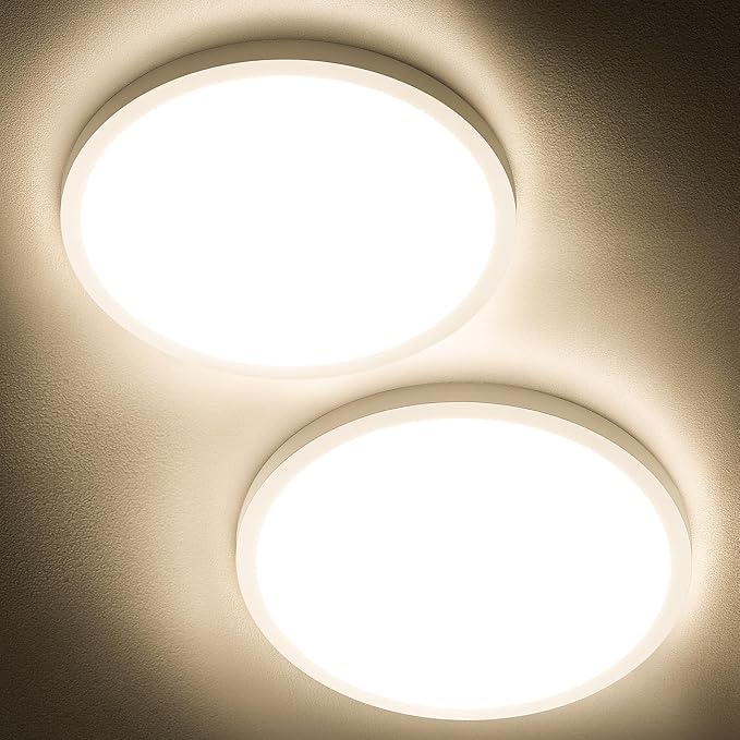 SunRider 2-Pack LED Flush Mount Ceiling Light Fixture, 3000K Warm White by SunRider