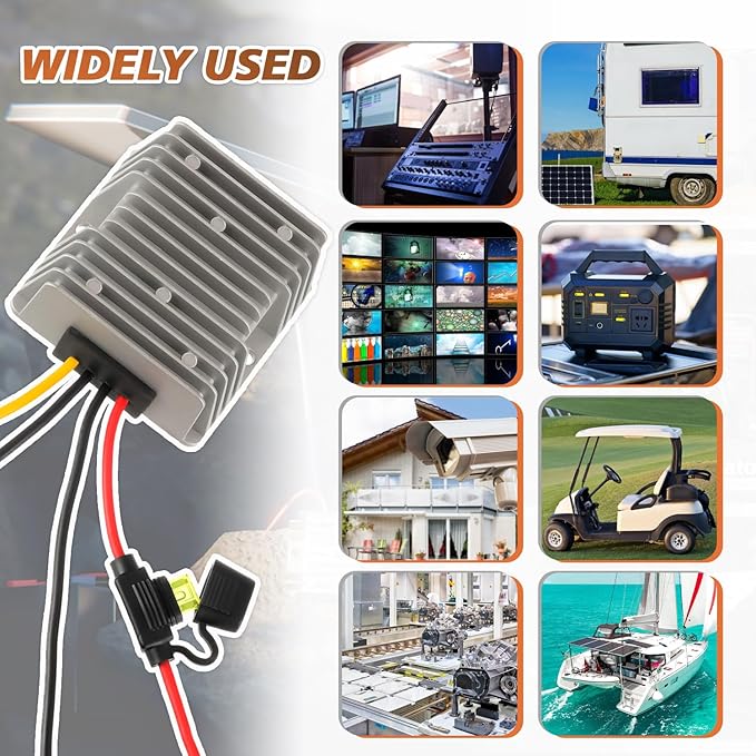 JAMHER 12V 240W Golf Cart 48V 36V to 12V Waterproof Converter Voltage Regulator - Image 7