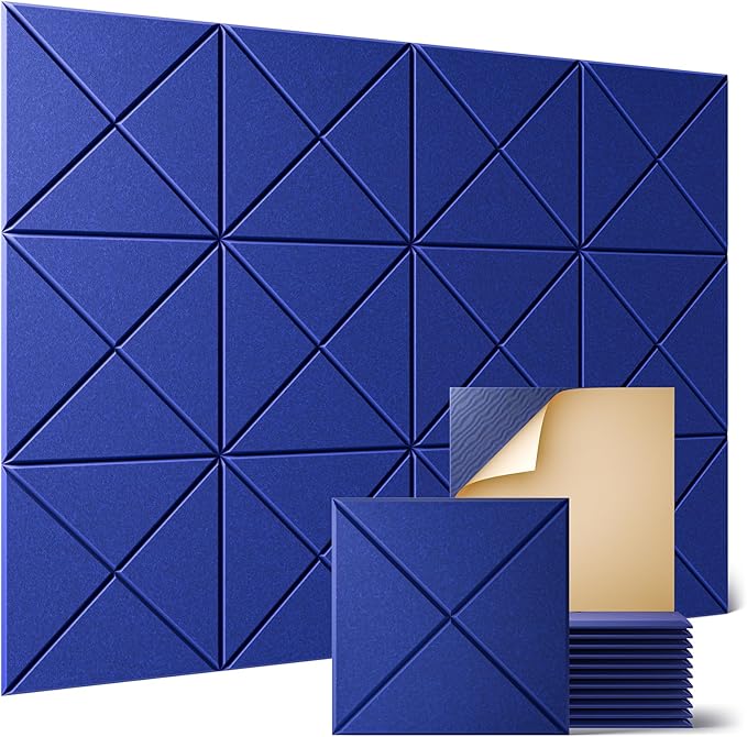 Sonicism 12 Pack X-Lined Acoustic Panels by Sonicism