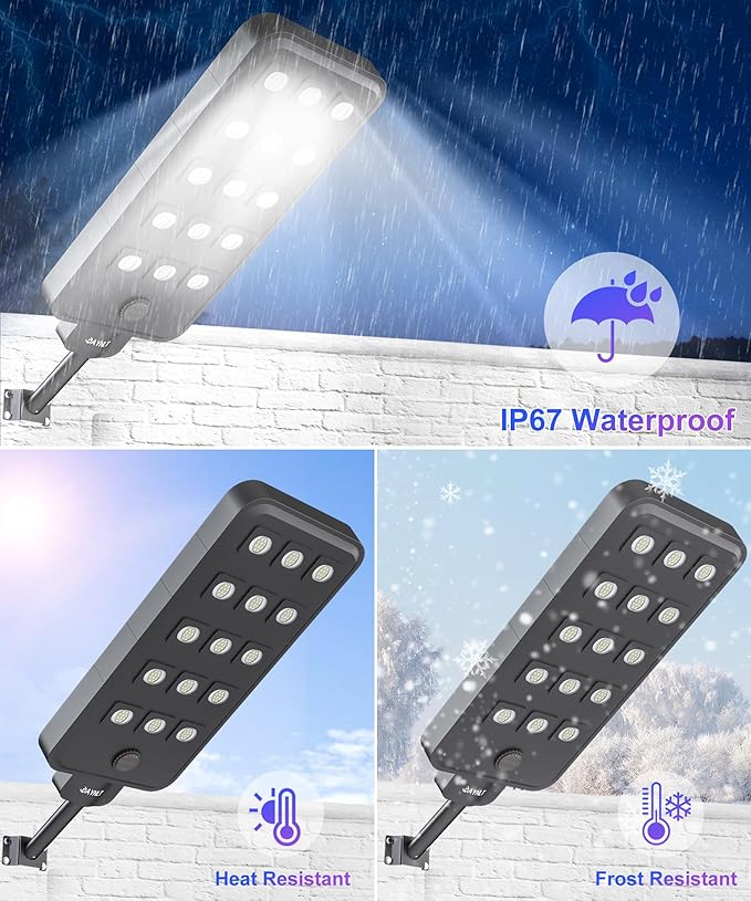JAYNLT X-15000W Solar Street Lights Outdoor, Ultra-Large 6500K Commercial - Image 6