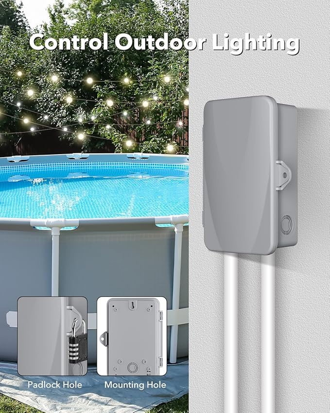 BN-LINK Pool Pump Timer, Outdoor Timer Box, Heavy Duty, 2HP 40A Max, 277 VAC - Image 3