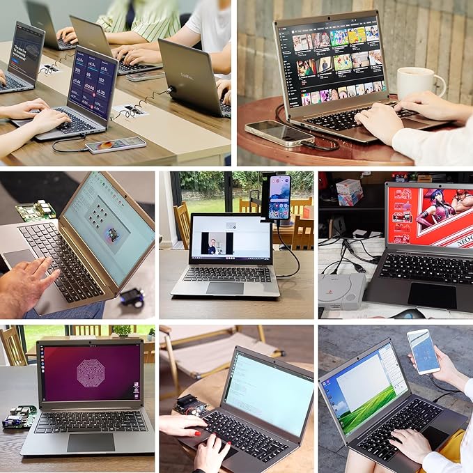 ELECROW Portable Monitor with Keyboard, 14 Inch Lapdock Display with Built-in - Image 9