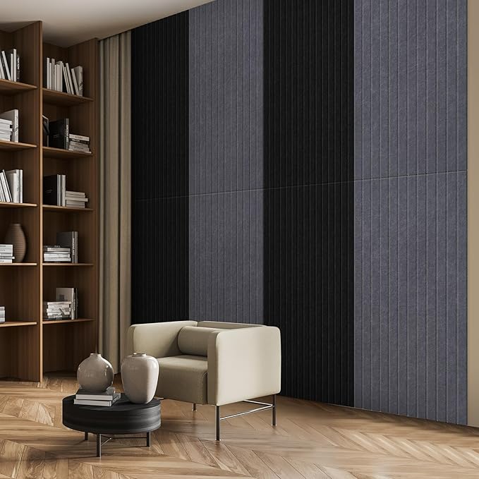 UMIACOUSTICS 6 Packs Acoustic Panel, 47.2 x 23.6 Inches Decorative Sound Proof - Image 4