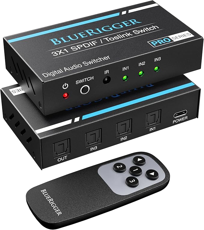BlueRigger Digital Toslink Optical 3x1 Switch by BlueRigger