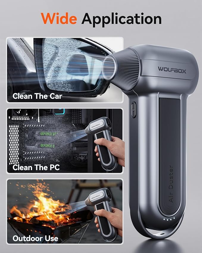 WOLFBOX MF100 Electric Air Duster-150000RPM Super Power Cordless Air Duster - Image 5