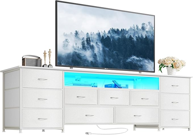 Huuger 70 Inch TV Stand for 75, 80 Inch TV, 11 Drawer Long Dresser by Huuger