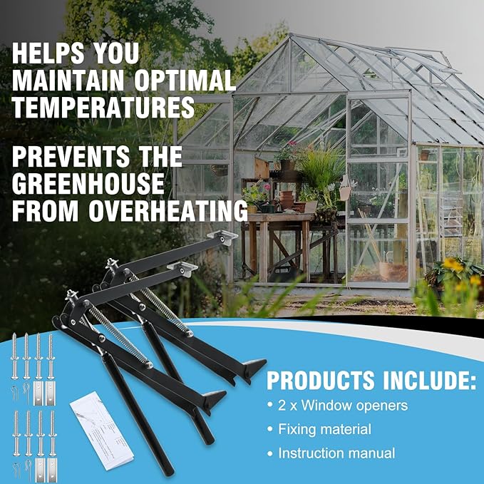 CHANGE MOORE Auto Vent Opener Automatic Greenhouse 2Pack Window Opener Roof - Image 6