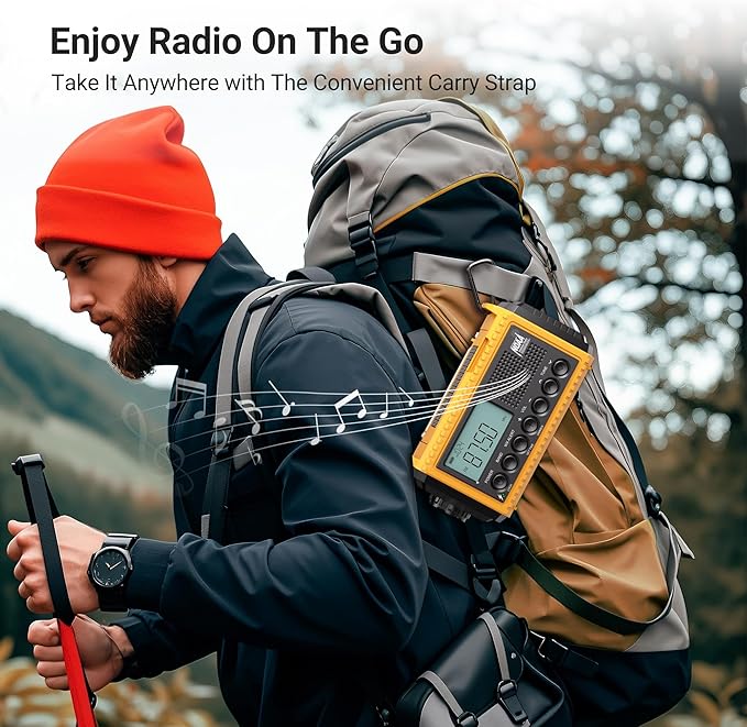Mesqool 12000 Emergency Radio, Auto Digital Weather Radio NOAA/AM/FM/SW Battery - Image 7
