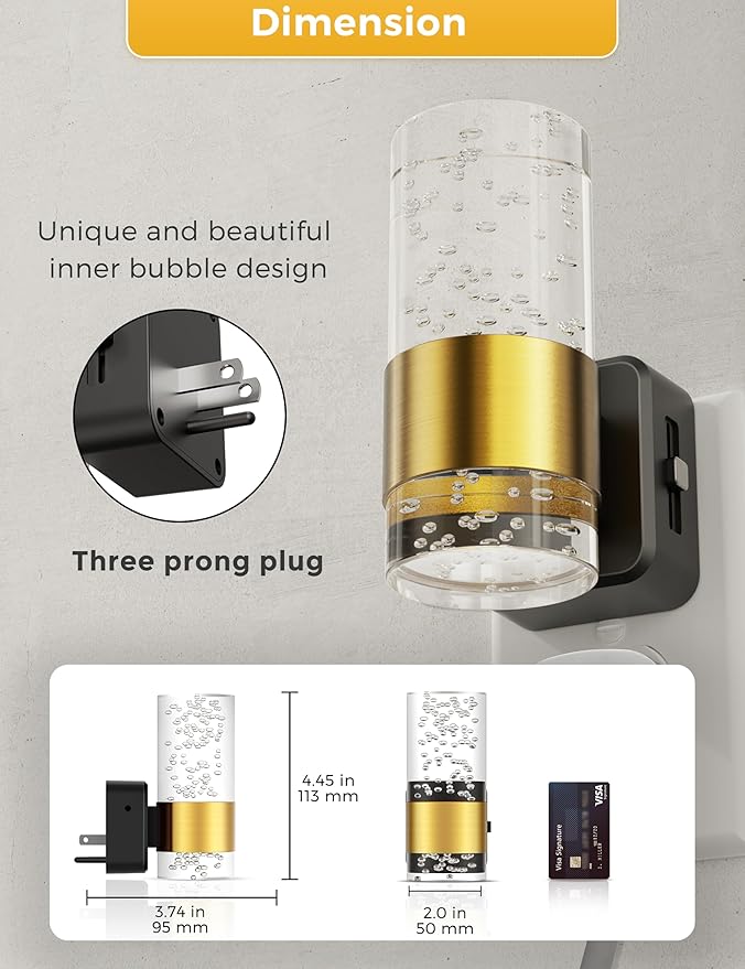Night lights plug into wall, Amber Night Light - Image 6