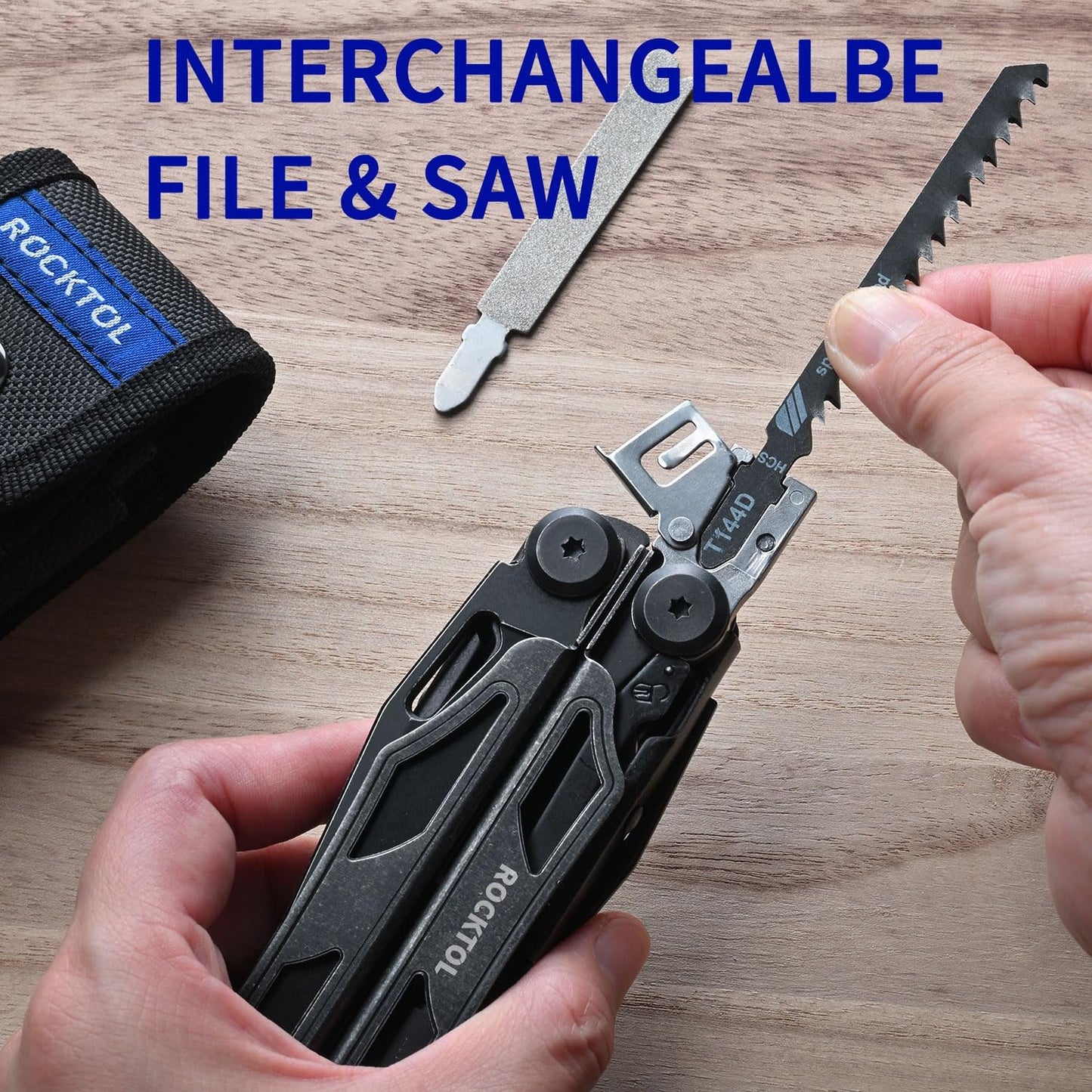 Multitool, VG-10 Blade, 29-in-1 Multitool Pliers with Replaceable Wire Cutters and Saw, Heavy-duty Stainless Steel Multi-tool Set and Nylon Sheath for Camping Survival multi tool for Man