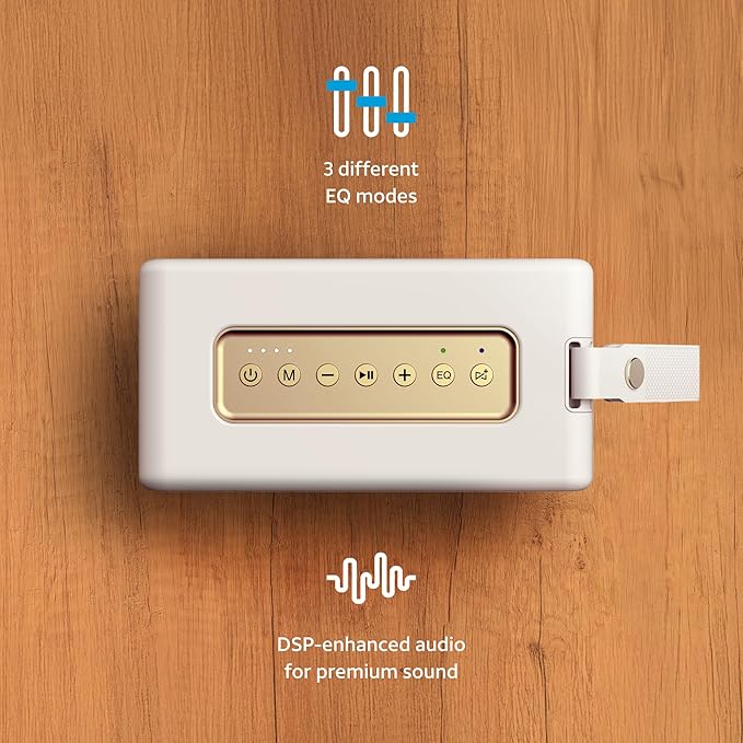 AT&T Essentials Retro 40W Bluetooth Speaker, IPX6 Waterproof, LED Light Modes - Image 3