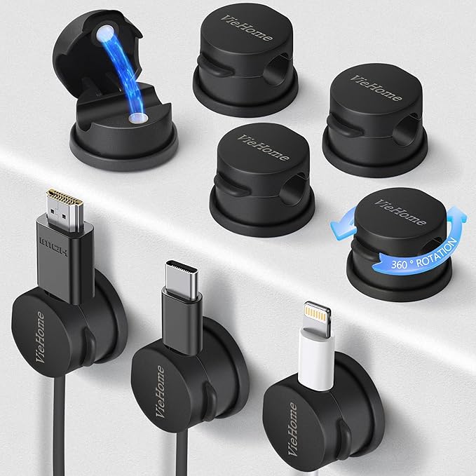 VieHome 8 Pack Magnetic Cable Management Clips by VieHome