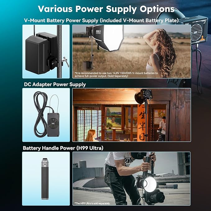 SIRUI C300XII 310W Portable LED Video Light - Image 8